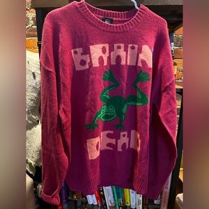 NWT Braindead frog sweater